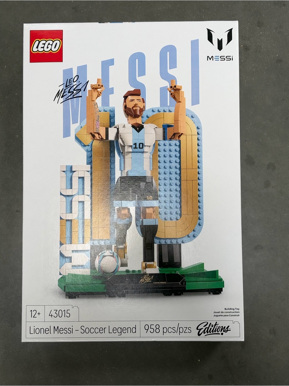 LEGO Messi Figure Box Set - White & Light Blue